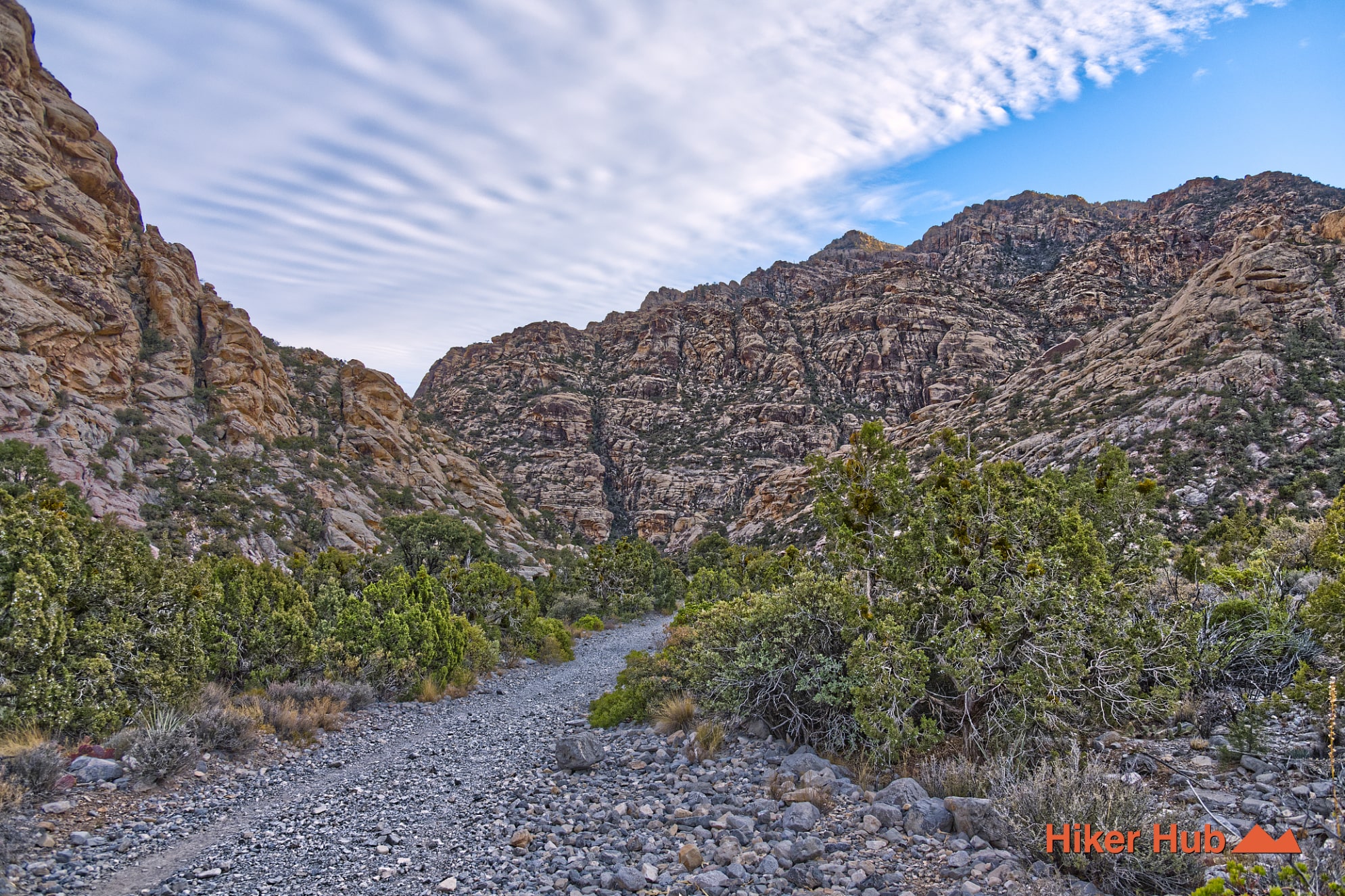 La Madre Spring Trail desert canyon scenery