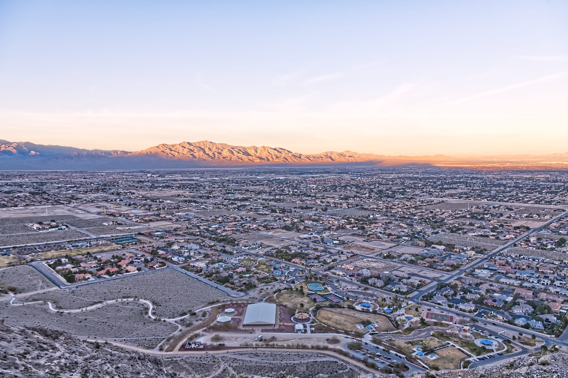 Lone Mountain Summit Trail desert canyon scenery